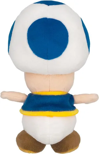 Vista 4 de Sanei Super Mario All Star Collection AC31 Blue Toad - Peluche de 8 pulgadas