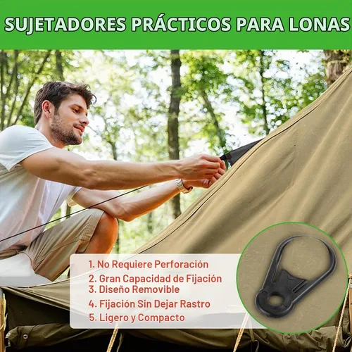 Vista 2 de 20 clips de tela resistentes con una bolsa para jardín, sombrilla, lona