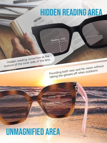 Vista 6 de Gafas de lectura de moda con bloqueo de luz azul Lentes resistentes a los impactos TR90 marco lectores de gran
