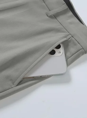 Vista 8 de JMIERR Pantalones de golf para hombre, elásticos, ajustados, para correr, viajes, trabajo, pantalones de vestir chinos para hombre