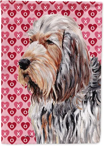 Vista 45 de Caroline's Treasures SS4484GF Bandera de jardín con diseño de bulldog inglés y corazones para el Día de San Valentín, bandera decorativa para patio