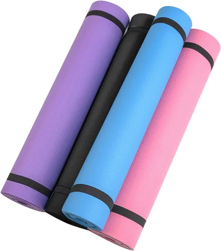 Vista 4 de Tapete de yoga, tapete de ejercicio para hombres y mujeres, 68 x 23 pulgadas, antideslizante, 0.157 in de grosor, tapete de entrenamiento para yoga