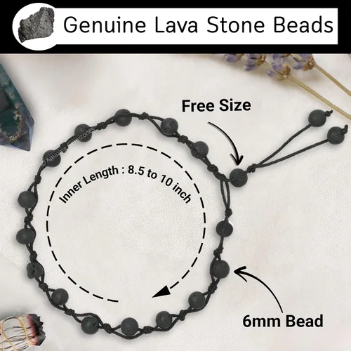 Vista 45 de Amazing Gemstone Crystal Anklet Ankle Bracelets for Women - Waterproof Beaded Healing Crystal Anklets, Plus Size Chakra Gemstone Bead Anklet