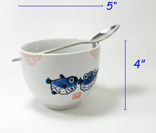 Vista 2 de Juego de 2 tazones de cerámica de porcelana japonesa con palillos, sopa de ramen, fideos, gachas de avena, menudo ramen udon, pasta, cereales