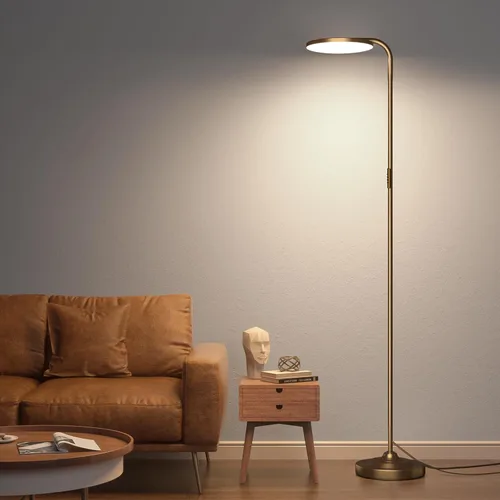 Vista 13 de SIBRILLE Lámpara de pie LED de 36 W, lámpara de pie súper brillante, moderna lámpara alta regulable con control remoto, lámpara de pie de lectura