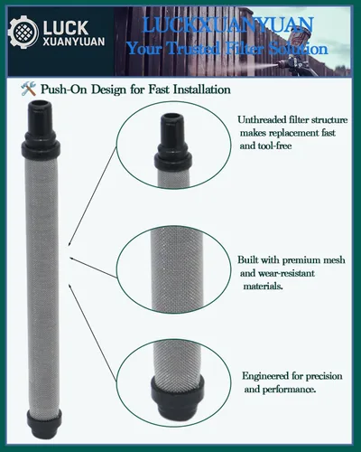 Vista 4 de 11 filtros de pistola de pulverización sin aire de malla negra 70, compatibles con Titan 581-062, 0089959, 0516732; Wagner 0089959, 0154675