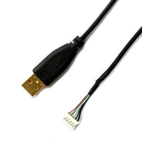 Vista 5 de HUYUN Cable de ratón USB y patines de repuesto para Razer DeathAdder 1800DPI 3.5G 2013 Chroma Overwatch Mouse