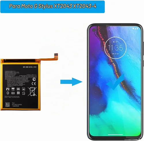 Vista 5 de Batería de repuesto KX50 compatible con Moto G Stylus XT2043 XT2043-4 con herramientas