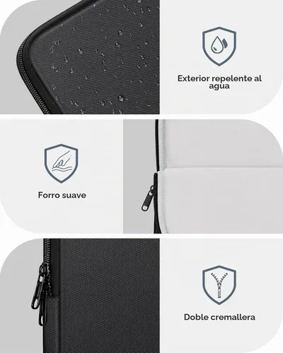Vista 3 de FINPAC Laptop Sleeve for MacBook Neo 13 Inch, MacBook Air 13.6 inch, Black