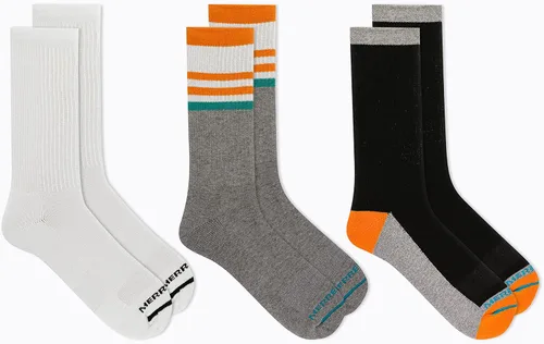 Vista 2 de Merrell Men's and Women's Cushioned Cotton Socks-3 Pair Pack-Unisex Breathable Mesh Comfort Zones