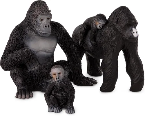 Vista 15 de Terra by Battat Juego familiar de juguetes de elefante africano de 4 piezas - Figuras realistas de animales de safari de plástico - Juguetes
