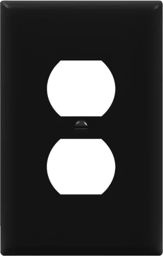 Vista 16 de ENERLITES Placa de pared dúplex para tomacorriente para receptáculos, cubierta de toma de corriente eléctrica jumbo, acabado brillante, de gran Negro