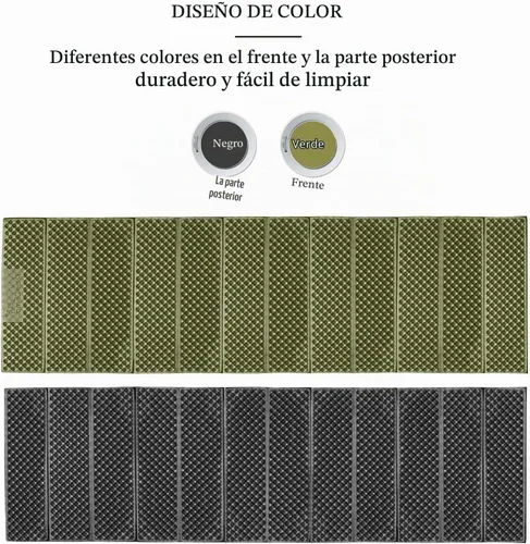 Vista 3 de AceCamp Colchoneta de dormir portátil de espuma, acordeón de longitud completa para acampar y senderismo, ligera, suave y compacta cojín para saco