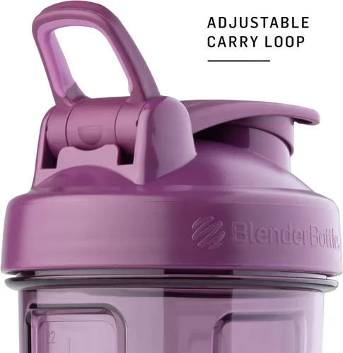 Vista 5 de BlenderBottle Shaker Bottle Pro Series perfecta para batidos de proteínas y antes del entrenamiento, 32 onzas, azul cerúleo