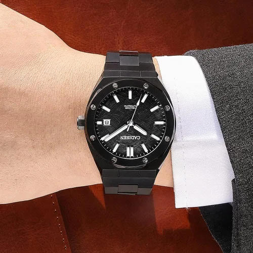 Vista 4 de CADISEN Reloj mecánico automático para hombre relojes casuales para hombre zafiro impermeable
