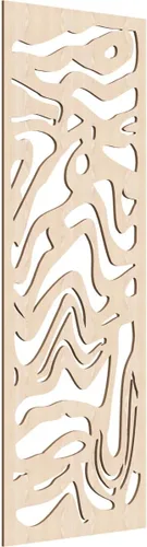 Vista 24 de 9 3/8"W x 24 3/8"H x 1/4"T Northfield Decorativos Paneles de Pared de Madera Calado, Abedul