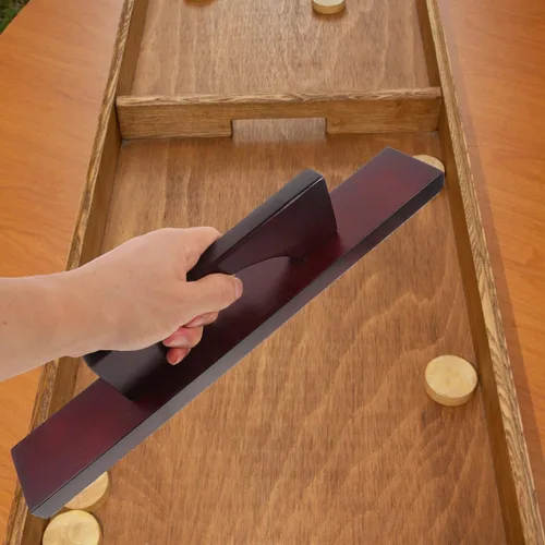Vista 4 de WOONEKY Shuffleboard Cepillo de limpieza de mesa Shuffleboard Pucks Cepillo de mantenimiento Herramienta de tejo Suministros de tejo