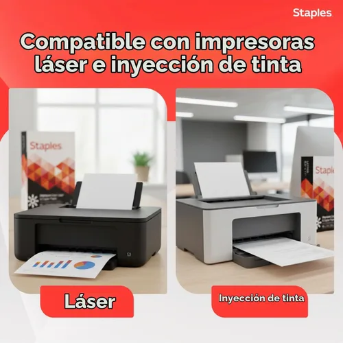 Vista 6 de Staples Papel láser, 8.5x11 pulgadas, 32 lb., 98 brillo, 500/resma
