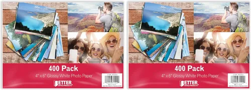 Vista 7 de Papel fotográfico brillante de alta calidad, 4 x 6 pulgadas, 400 hojas, 7.05 oz/m², mejores productos de oficina, 4 x 6, paquete de 400