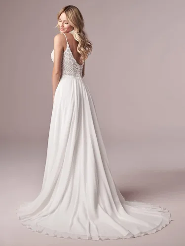 Vista 2 de WaterDress Vestidos de novia de playa para novia 2023 Encaje Boho vestidos de novia de novia WDW002