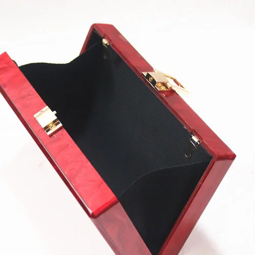 Vista 4 de Dirmmis Nuevas mujeres bolso de mensajero moda elegante mármol sólido perla mujer noche bolso rojo lujo fiesta fiesta fiesta fiesta embrague