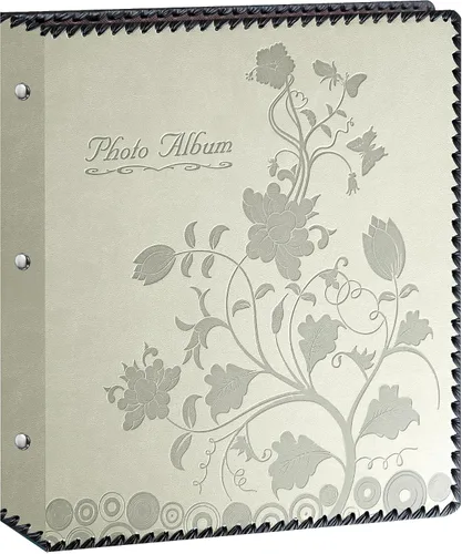 Vista 8 de Álbum de fotos, álbum familiar autoadhesivo para recortes, cubierta de cuero, capacidad para fotos de 3 x 5, 4 x 6, 5 x 7, 6 x 8, 8 x 10 (marrón)