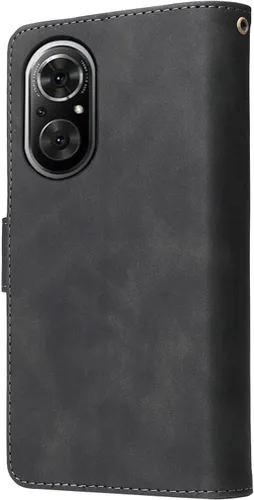 Vista 6 de Asuwish Funda compatible con Huawei Nova 9 SE / Honor 50 SE, protector de pantalla de vidrio templado y funda de cuero con tapa para tarjetero