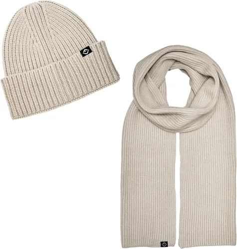 Vista 3 de Funky Junque Conjunto de bufanda y sombrero para hombres y mujeres, gorro a juego, ropa de invierno, regalos de Navidad, gorro de punto cálido