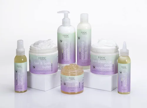 Vista 3 de EDEN BodyWorks Aloe de lavanda para el cabello + mantequilla corporal (16 onzas), hidratante natural, hidrata, calma y calma el cabello y la piel