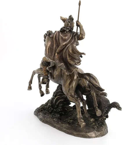 Vista 5 de Veronese Design Odin Riding Sleipnir Escultura seguida por el lobo