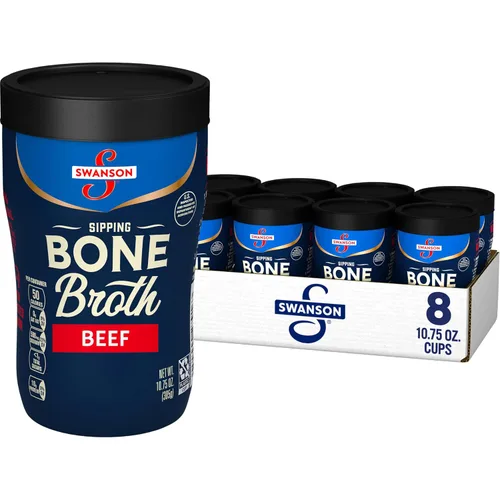 Vista 18 de Caldo de hueso de res para beber Swanson S, taza microondas de 10.75 oz