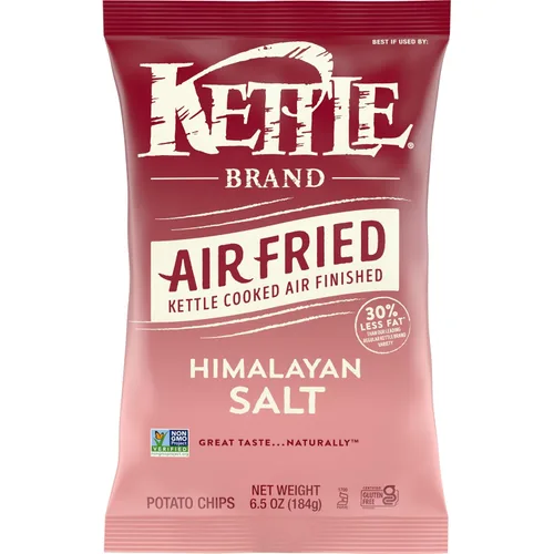 Vista 7 de Kettle Brand Papas fritas, fritas al aire de sal del Himalaya, fritas al aire, bolsa de tamaño de fiesta de 11.25 onzas