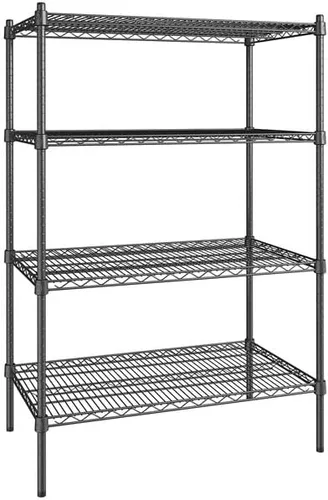 Vista 54 de Kit de 4 estantes de epoxi verde NSF de 21 x 72 pulgadas con postes de 86 pulgadas, estantería de almacenamiento resistente, kit de estantería