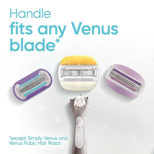 Vista 6 de Gillette Venus Comfortglide con mango de maquinilla de afeitar Olay Coconut para mujer + repuestos de cuchilla, plateado, 2