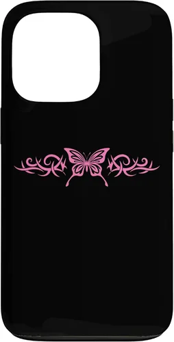 Vista 10 de Pink Butterfly Tattoo Harajuku Grunge Egirl y2k Aesthetic Case for iPhone 17