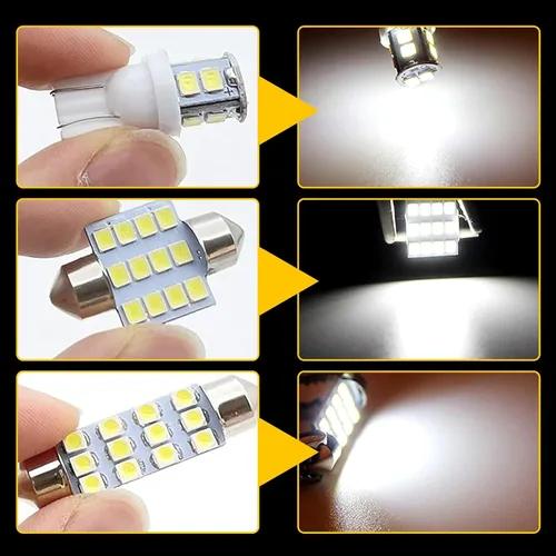 Vista 7 de 20 luces LED para techo de automóvil, 12 V, impermeables, de policarbonato de doble punta, luces de lectura interior de vehículo, accesorios