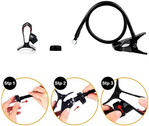 Vista 4 de axGear Soporte de brazo largo flexible giratorio 360 para escritorio de cama perezosa para teléfono