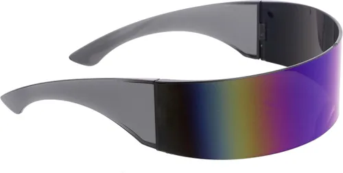 Vista 4 de zeroUV Gafas de sol Cyclops Futuristic Cyberpunk con visera semitranslúcida de los años 80