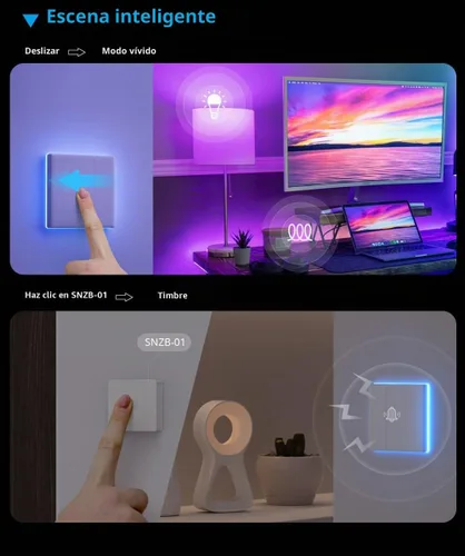 Vista 6 de SONOFF Interruptor de Luz Inteligente, WiFi 2.4GHz, Cable Neutro Requerido, Control de Voz con Alexa y Google Home, Botón Táctil, Montaje en Pared