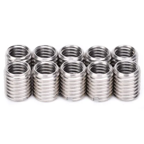 Vista 45 de 10 piezas de inserción de rosca autorroscante, tuerca reductora de acero inoxidable de 0.236 in hembra M3x0.0.197 in macho M5x0.0.315 in