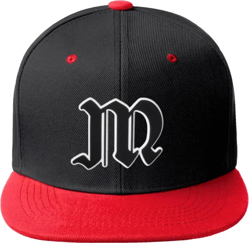 Vista 816 de Daxton Gorra clásica con visera de billete plano con letras del alfabeto inglés antiguo de la A a la Z