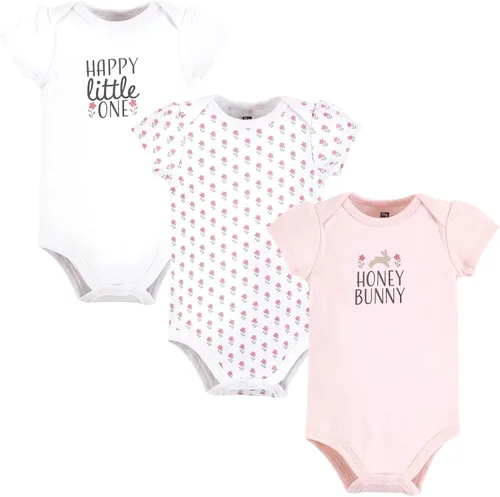Vista 84 de Hudson Baby baby-girls Cotton Bodysuits 3-pack