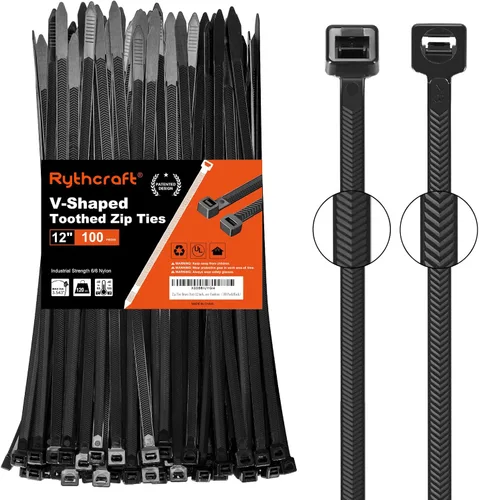 Vista 10 de Rythcraft Bridas para cables de 12 pulgadas, resistentes, dientes