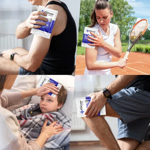 Vista 7 de Paquete frío instantáneo Bolsas de hielo desechables – Terapia de frío – para lesiones, hinchazón, inflamación, distensiones musculares