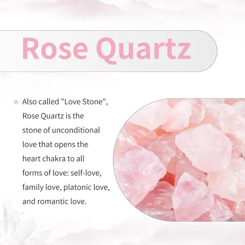 Vista 3 de TUMBEELLUWA Piedras curativas talladas en forma de corazón soplo de cristal para chacras y reiki, paquete de 15, cuarzo rosa, 0.5 pulgadas