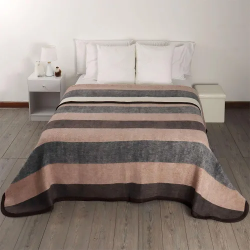 Vista 7 de Alpaca Warehouse Manta 100% natural de lana de alpaca y oveja, tamaño King, gruesa, pesada, cómoda, cálida, ideal para uso en exteriores, diseño a
