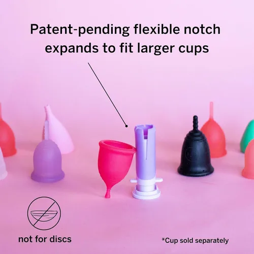 Vista 3 de Pixie - Aplicador de copa menstrual – Se inserta como un tampón – Todas las mujeres ahora pueden usar copas de período – Perfecto para uñas largas
