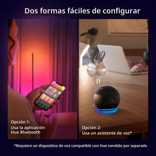 Vista 4 de Philips Hue Lámpara de pie Signe Gradient, compatible con Alexa, Apple HomeKit y Google Assistant, color negro