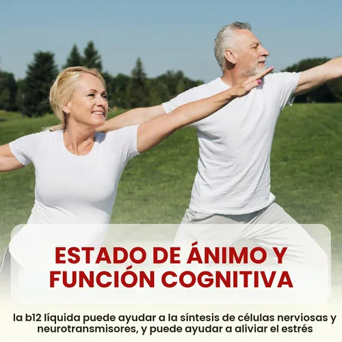 Vista 7 de Complejo de vitamina B12 de 10000 mcg Suplemento sublingual triple líquido B-12 gotas Mezcla de metilcobalamina y adenosilcobalamina e hidroxo
