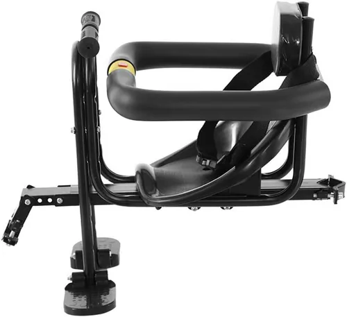 Vista 5 de Asiento delantero de bicicleta para niños con pedales y soporte para niños de 1 a 3 años de edad, sillín delantero estable portátil para bicicleta